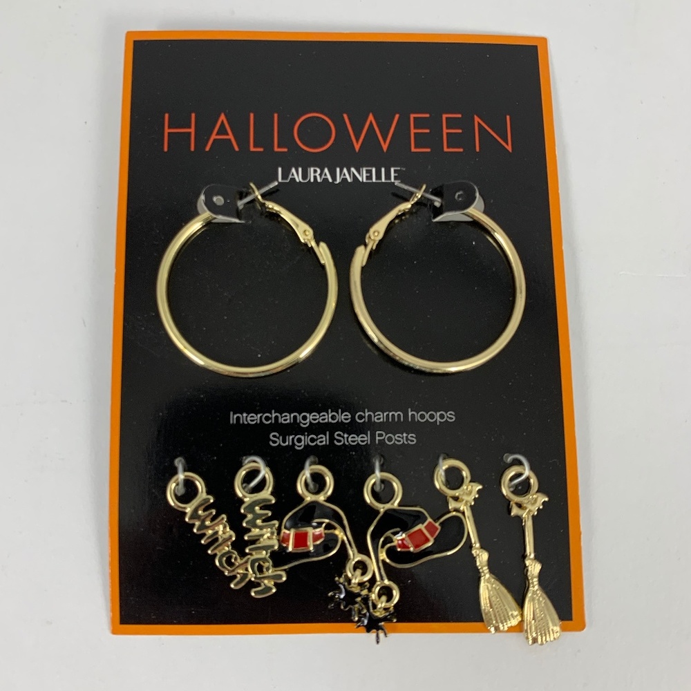 Laura Janelle HALLOWEEN Charm Hoop Earrings